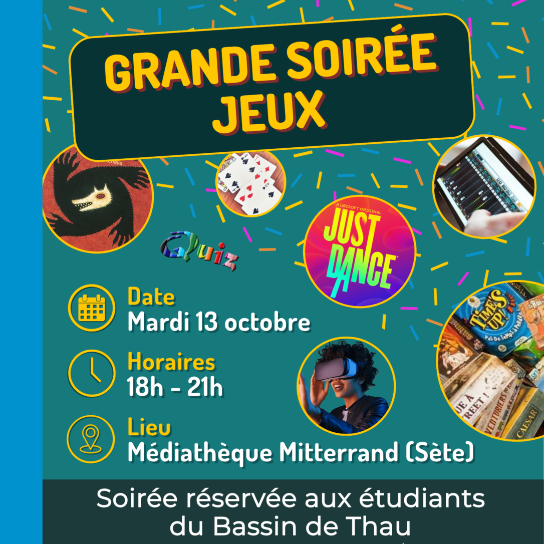 Soirée jeux étudiante 13 10 2026